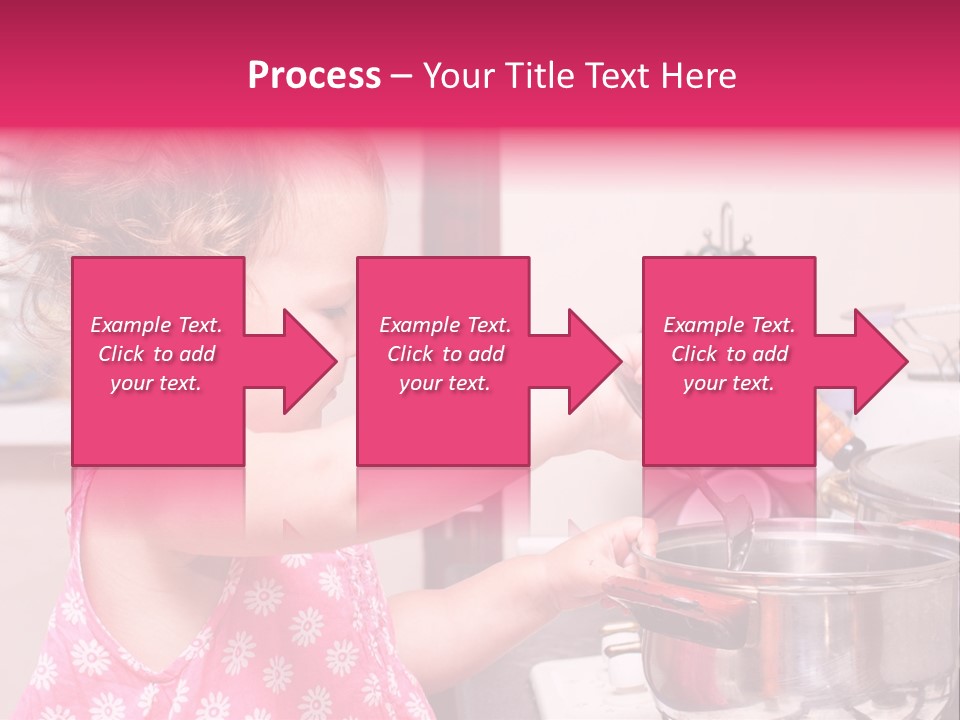 A Little Girl Is Stirring A Pot With A Spoon PowerPoint Template