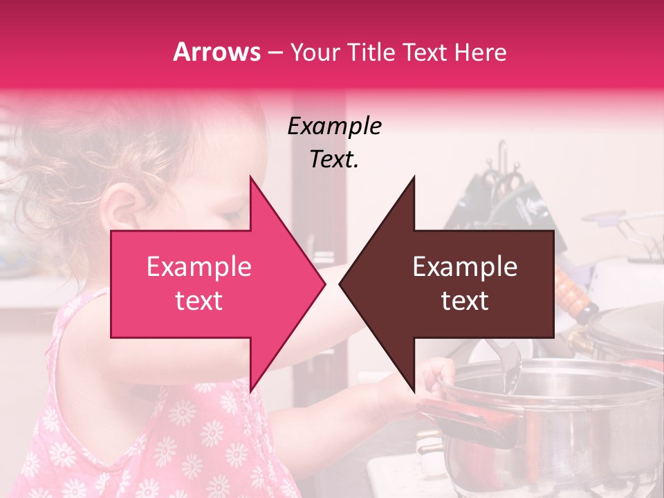 A Little Girl Is Stirring A Pot With A Spoon PowerPoint Template