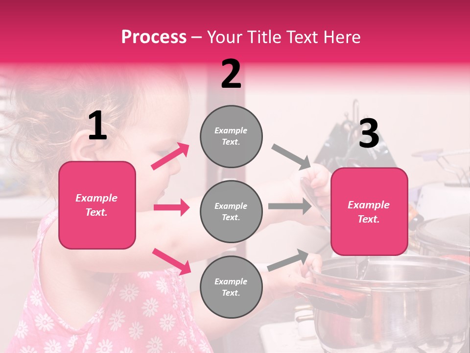 A Little Girl Is Stirring A Pot With A Spoon PowerPoint Template