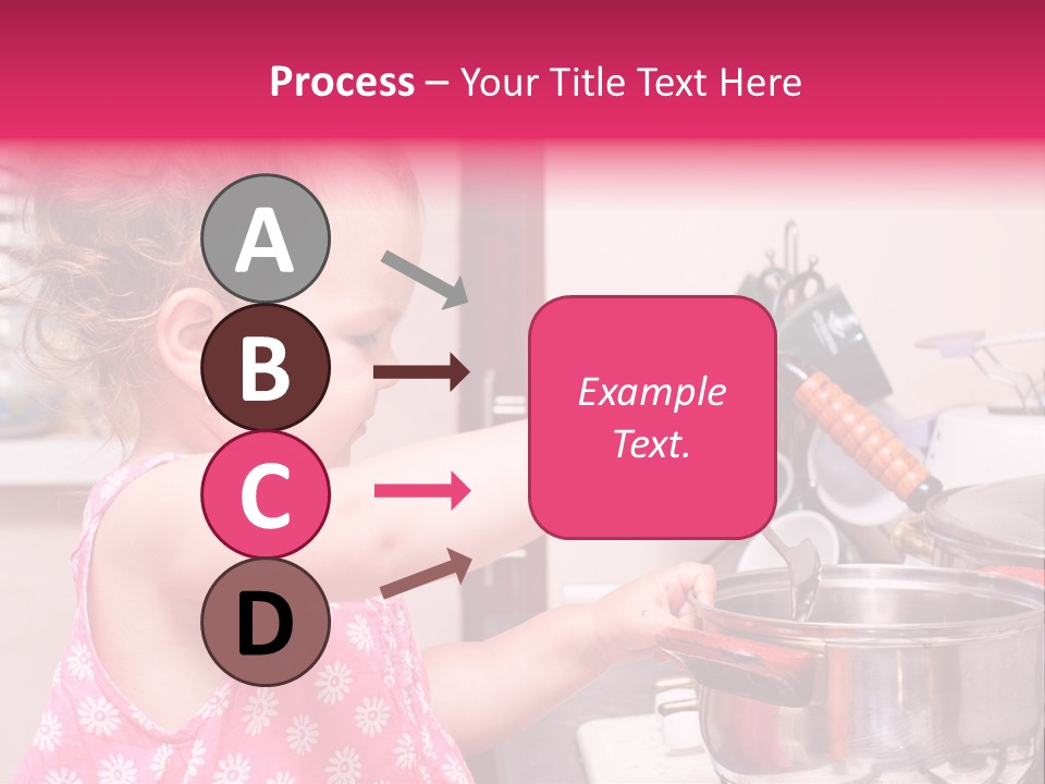 A Little Girl Is Stirring A Pot With A Spoon PowerPoint Template