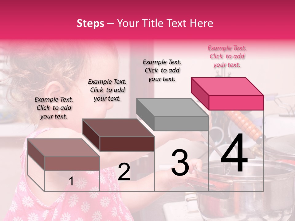 A Little Girl Is Stirring A Pot With A Spoon PowerPoint Template