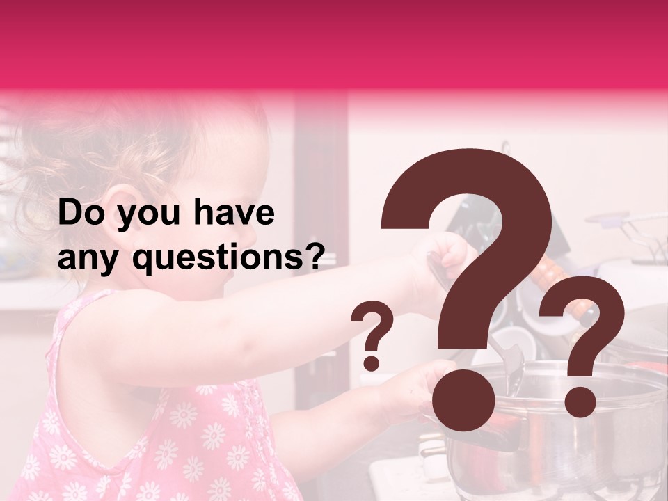 A Little Girl Is Stirring A Pot With A Spoon PowerPoint Template