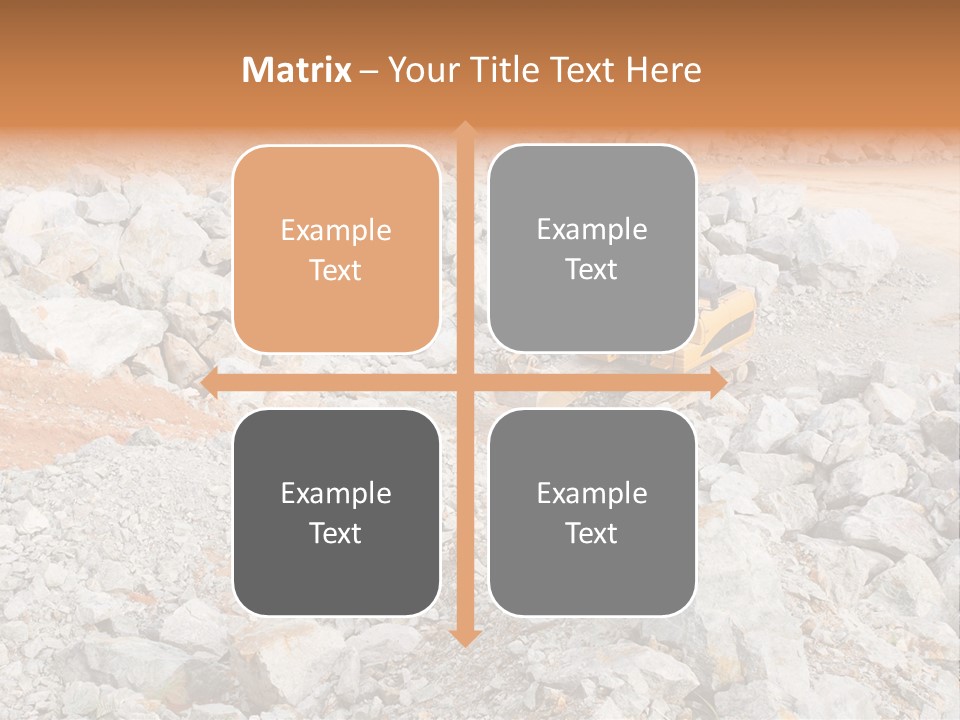 A Bulldozer Digging Through A Pile Of Rocks PowerPoint Template