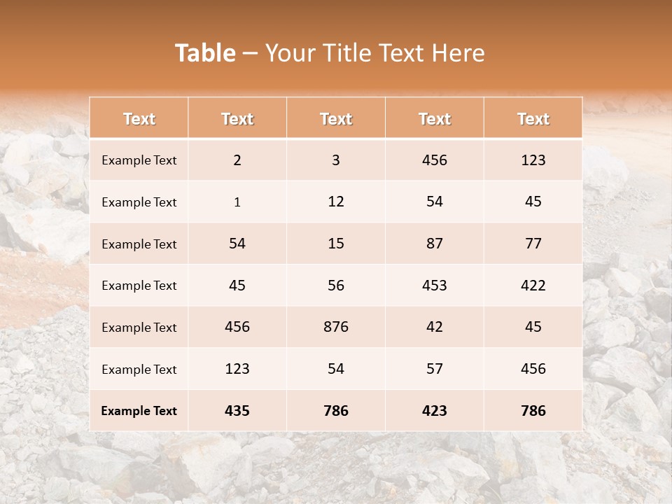 A Bulldozer Digging Through A Pile Of Rocks PowerPoint Template