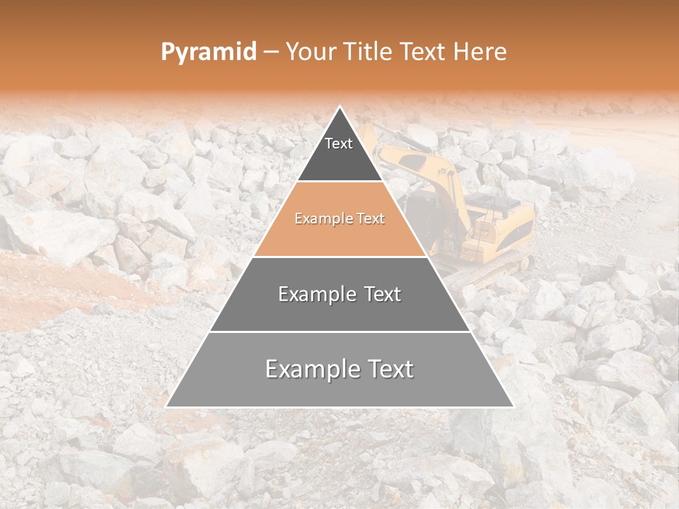 A Bulldozer Digging Through A Pile Of Rocks PowerPoint Template