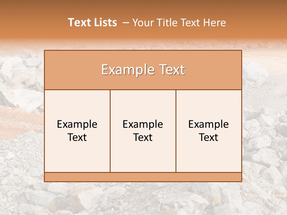 A Bulldozer Digging Through A Pile Of Rocks PowerPoint Template