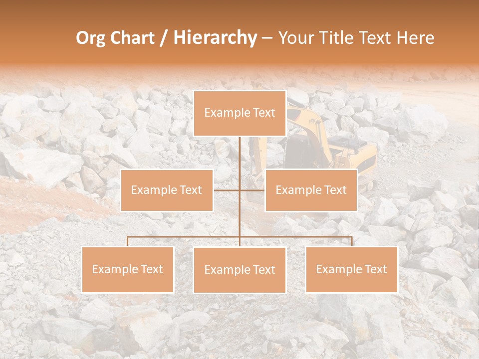 A Bulldozer Digging Through A Pile Of Rocks PowerPoint Template