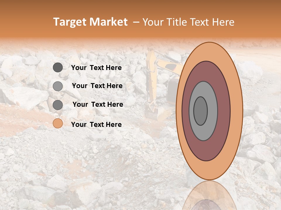 A Bulldozer Digging Through A Pile Of Rocks PowerPoint Template