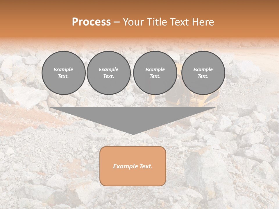 A Bulldozer Digging Through A Pile Of Rocks PowerPoint Template
