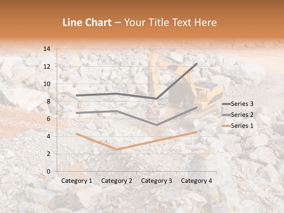 A Bulldozer Digging Through A Pile Of Rocks PowerPoint Template