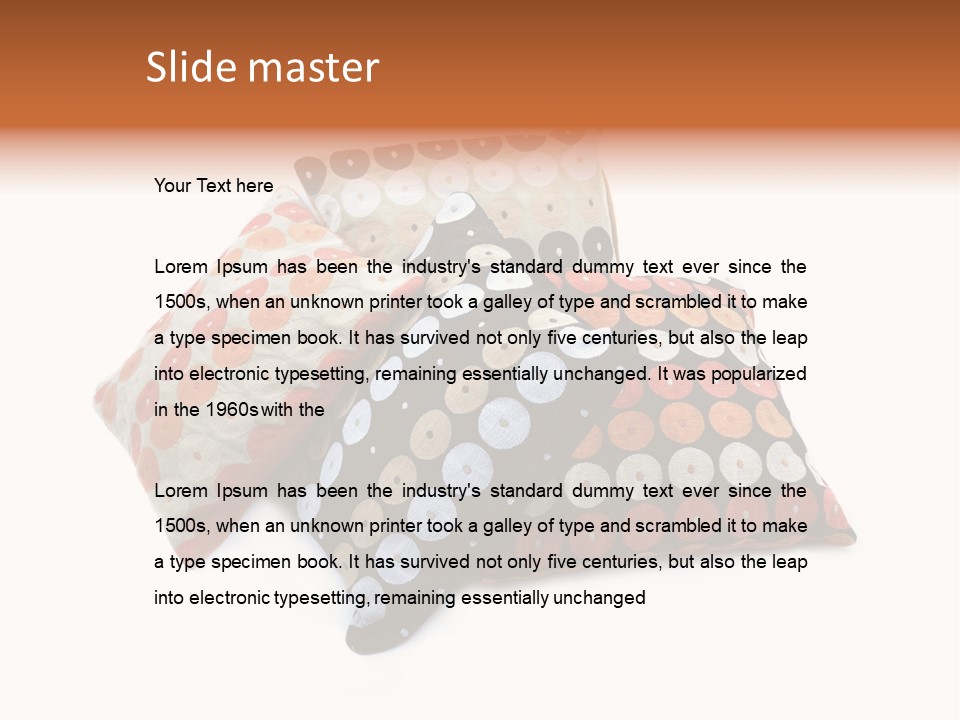 Textile Decorative Black PowerPoint Template