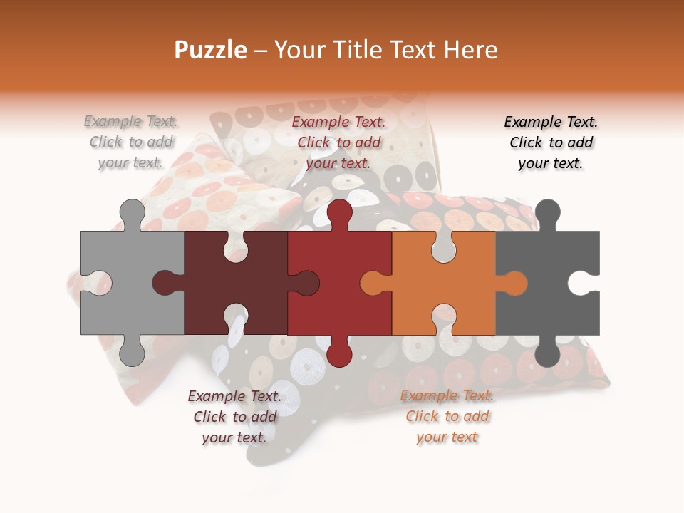 Textile Decorative Black PowerPoint Template