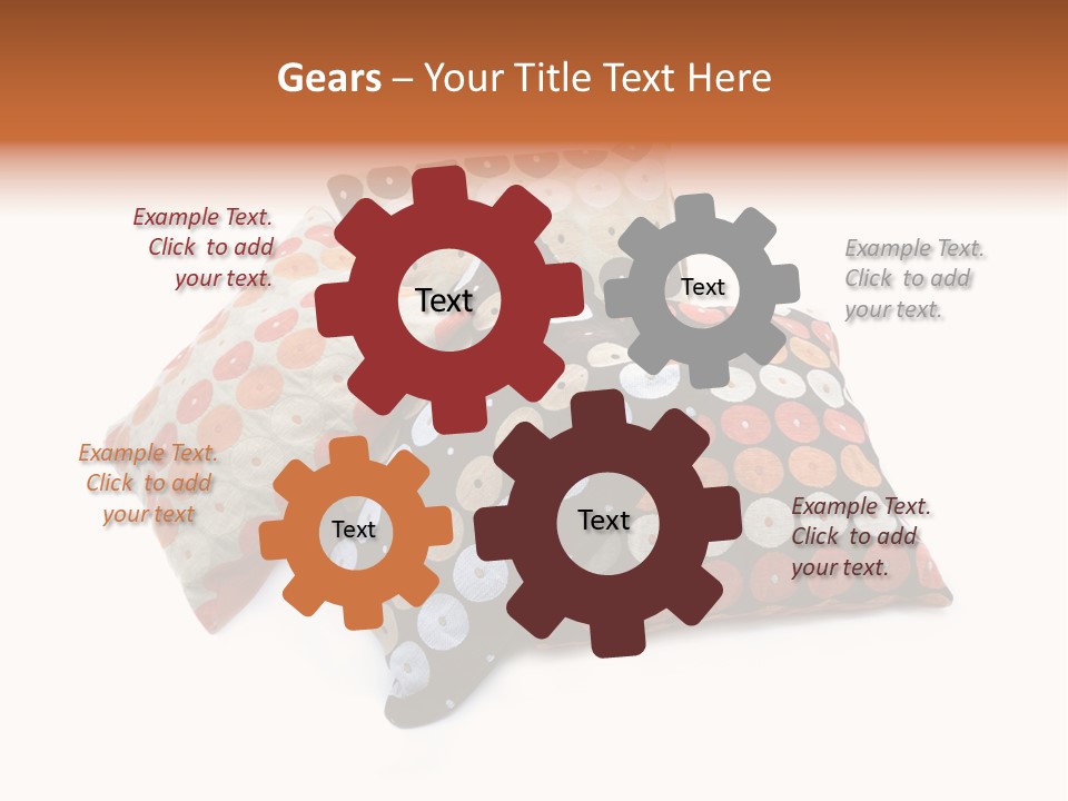 Textile Decorative Black PowerPoint Template