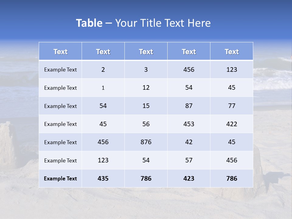 Tourism Resort Sunshine PowerPoint Template