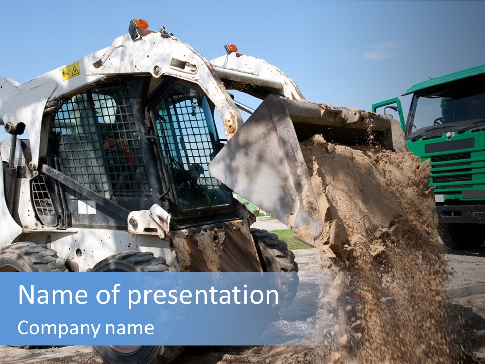 Bobcat Loader Construction PowerPoint Template
