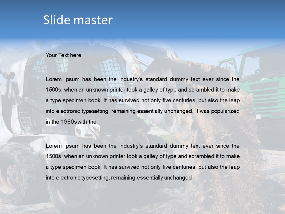 Bobcat Loader Construction PowerPoint Template