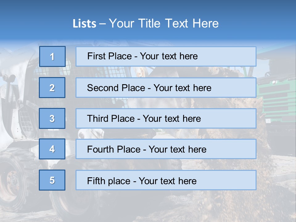 Bobcat Loader Construction PowerPoint Template