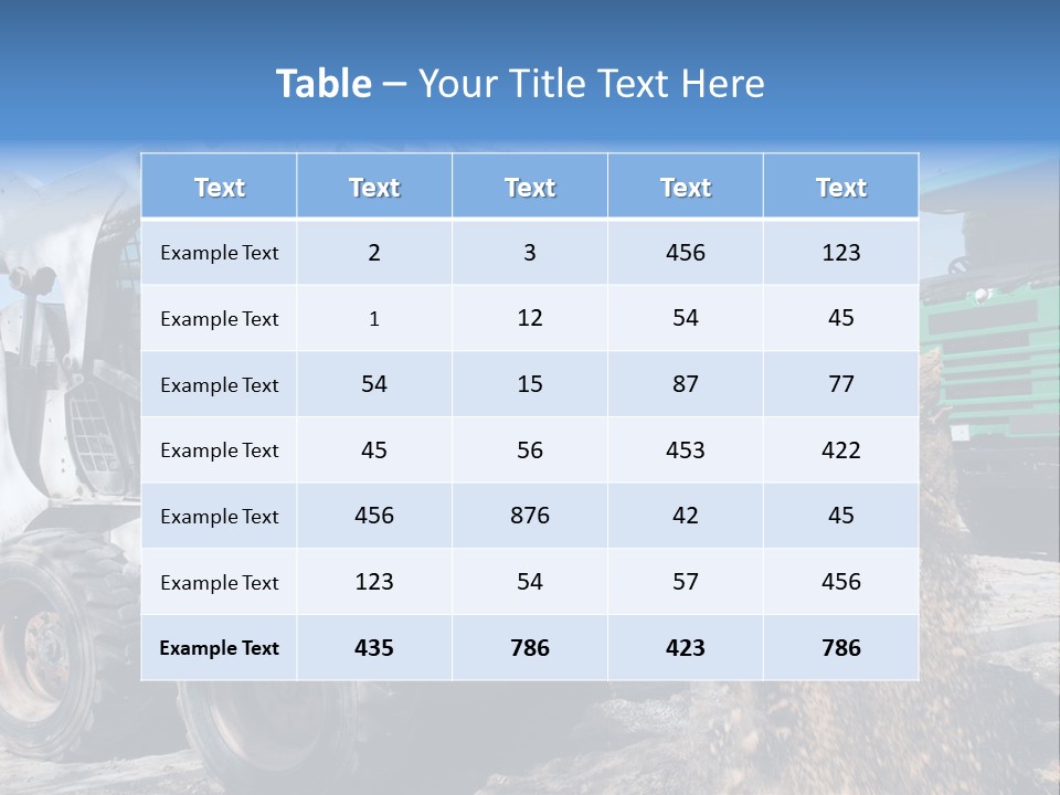 Bobcat Loader Construction PowerPoint Template