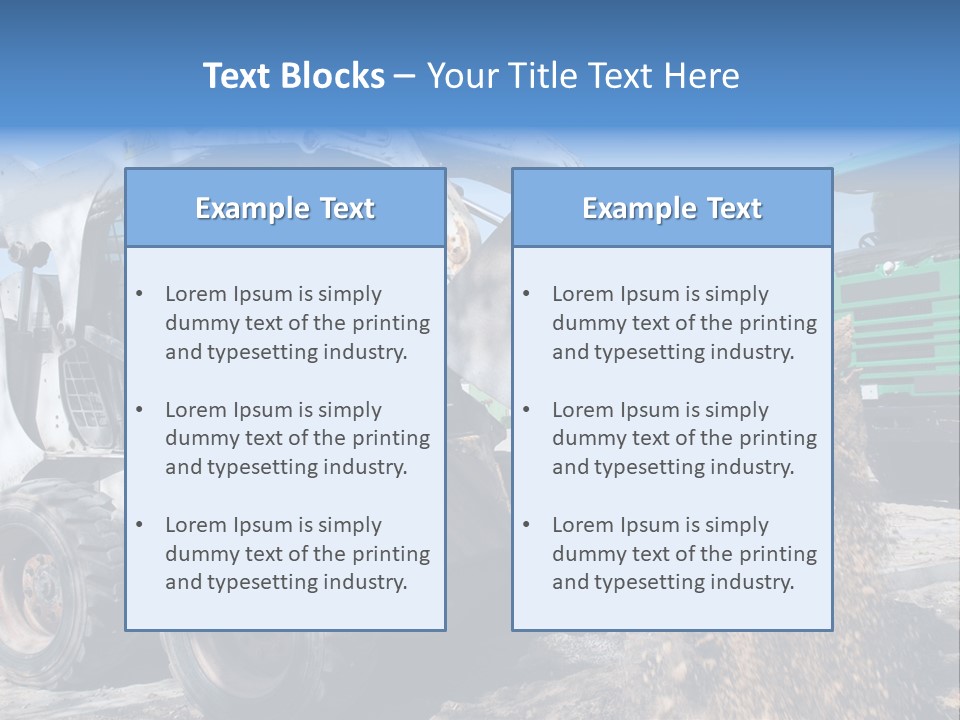 Bobcat Loader Construction PowerPoint Template