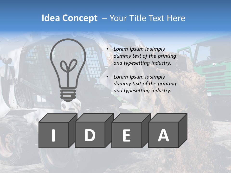 Bobcat Loader Construction PowerPoint Template