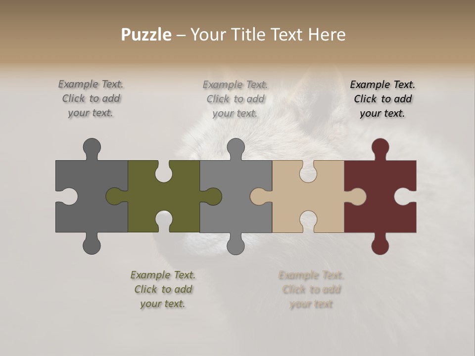 A Wolf Is Shown In This Powerpoint Presentation PowerPoint Template