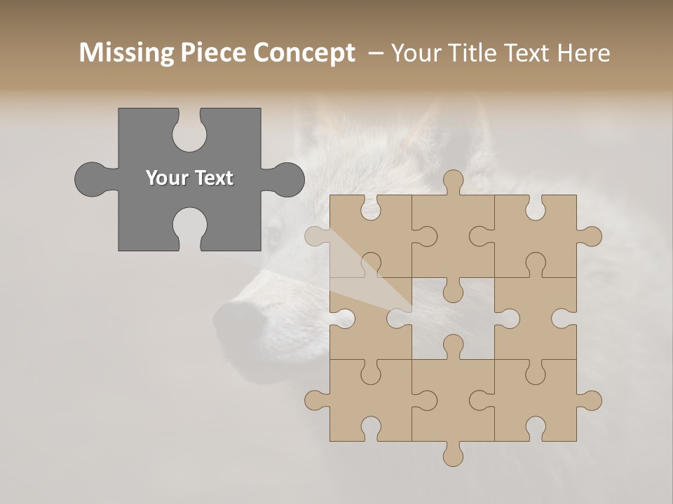 A Wolf Is Shown In This Powerpoint Presentation PowerPoint Template