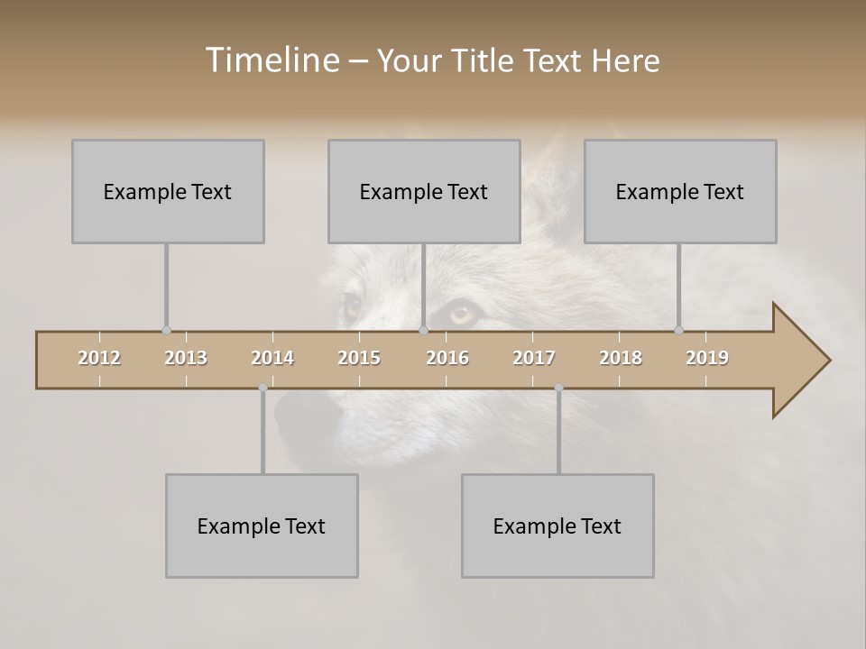 A Wolf Is Shown In This Powerpoint Presentation PowerPoint Template