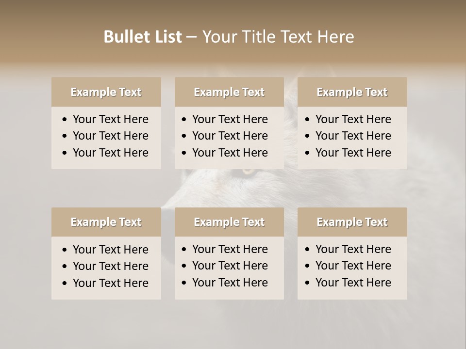 A Wolf Is Shown In This Powerpoint Presentation PowerPoint Template