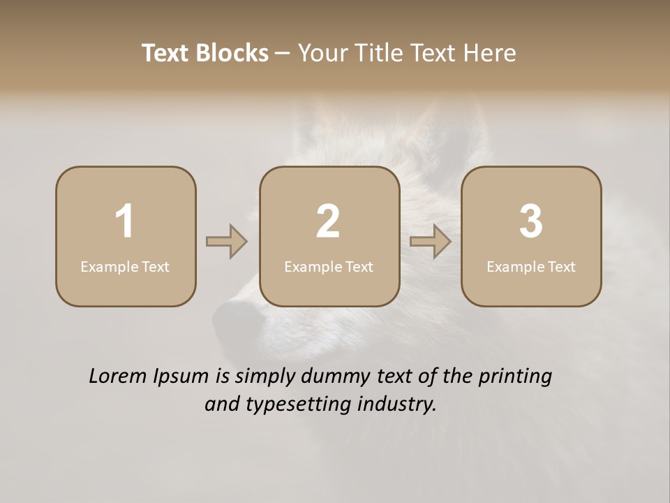 A Wolf Is Shown In This Powerpoint Presentation PowerPoint Template