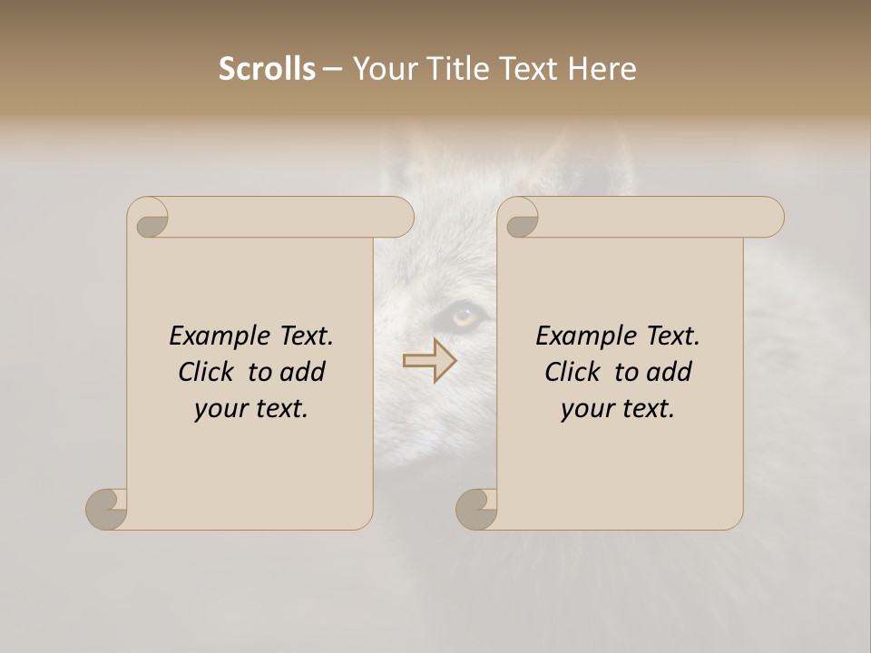 A Wolf Is Shown In This Powerpoint Presentation PowerPoint Template