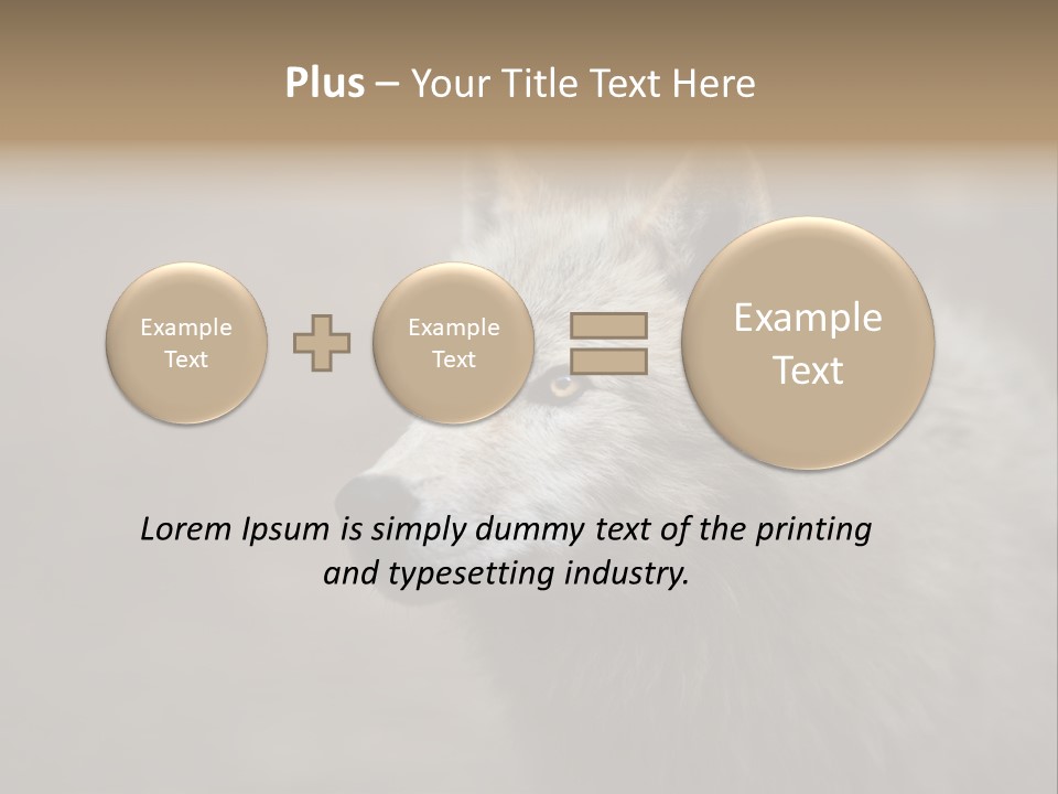 A Wolf Is Shown In This Powerpoint Presentation PowerPoint Template