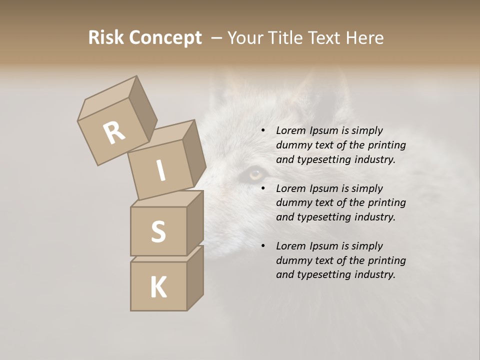 A Wolf Is Shown In This Powerpoint Presentation PowerPoint Template