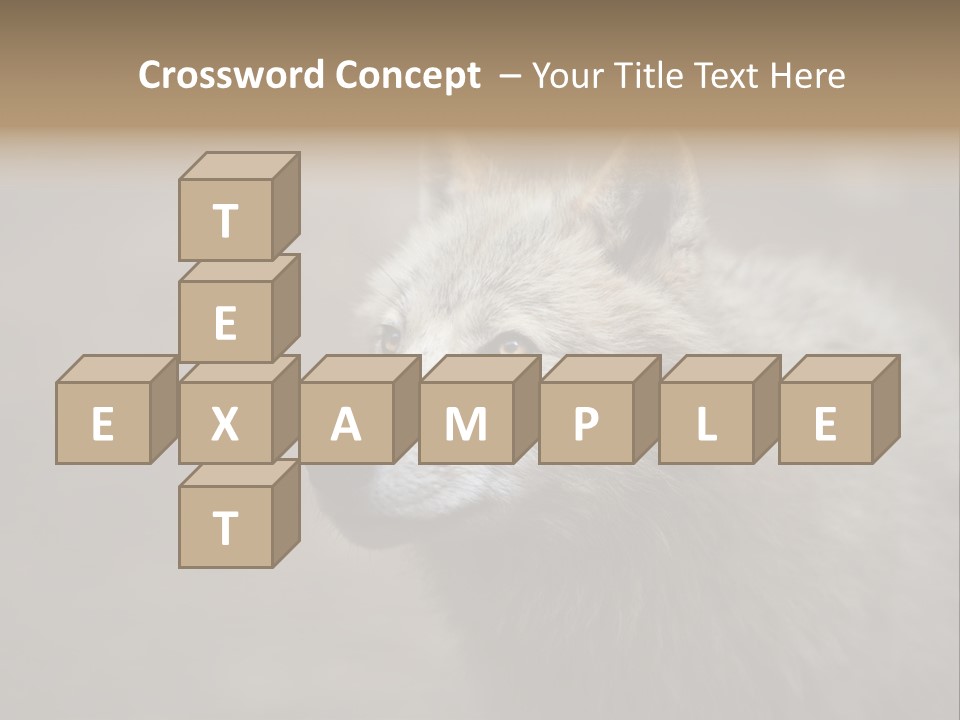 A Wolf Is Shown In This Powerpoint Presentation PowerPoint Template