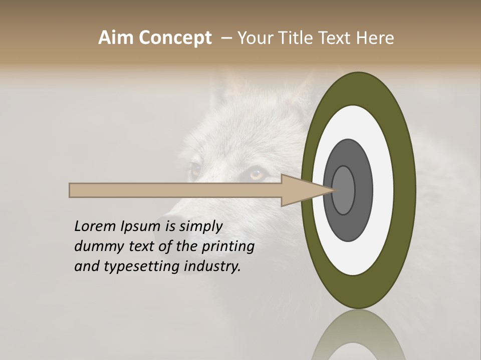 A Wolf Is Shown In This Powerpoint Presentation PowerPoint Template