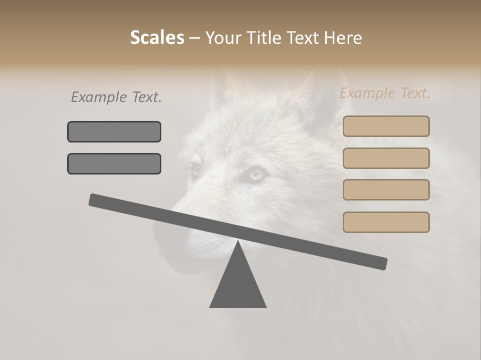 A Wolf Is Shown In This Powerpoint Presentation PowerPoint Template