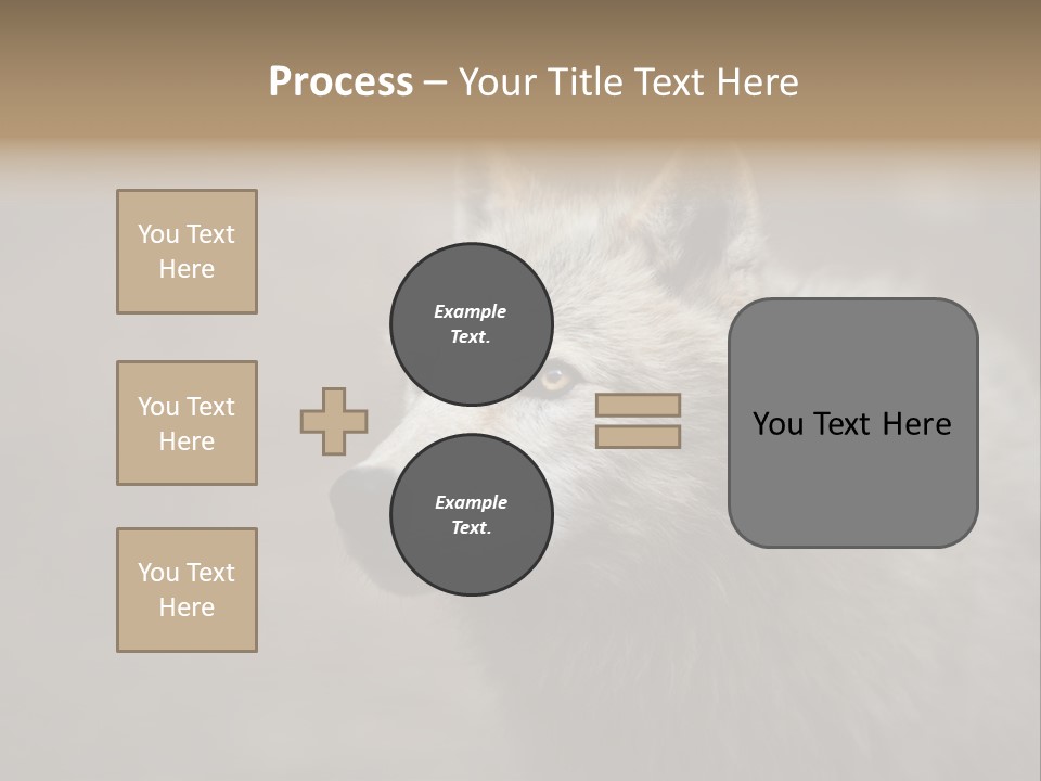A Wolf Is Shown In This Powerpoint Presentation PowerPoint Template