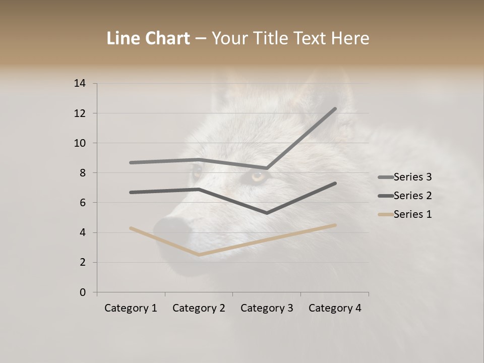 A Wolf Is Shown In This Powerpoint Presentation PowerPoint Template