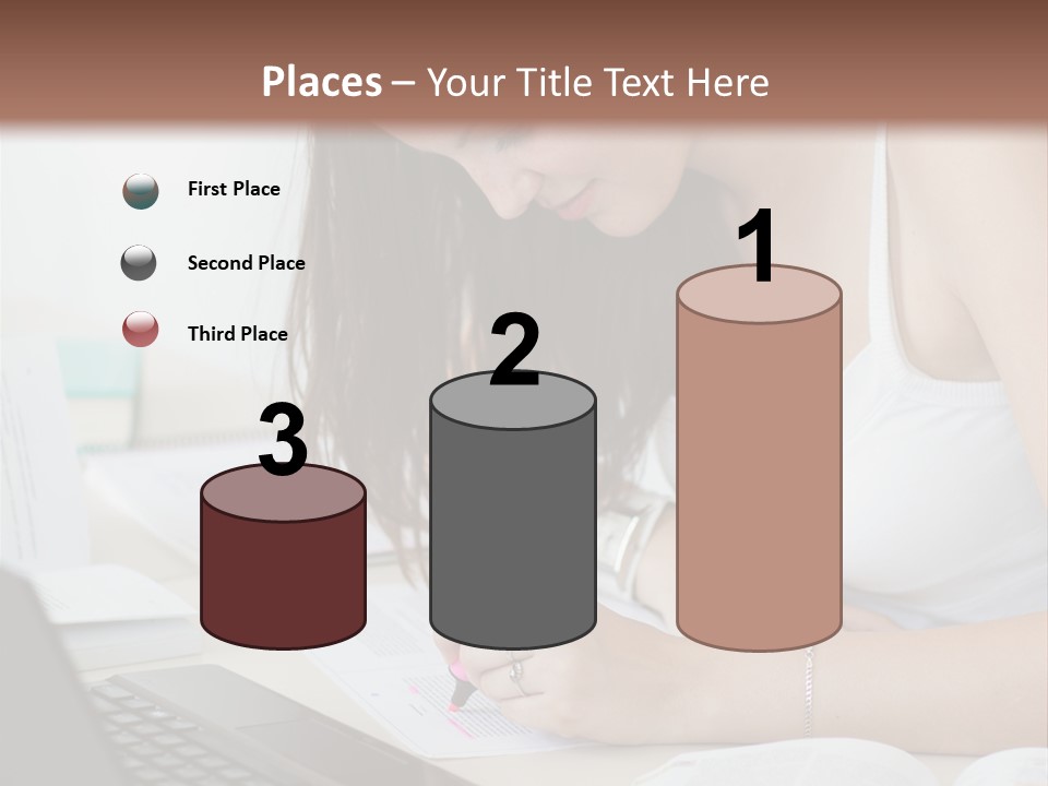 Mature Teenager Smile PowerPoint Template