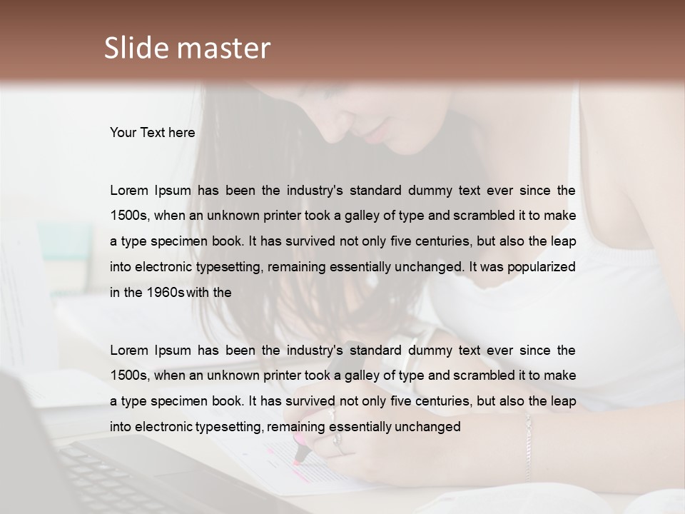 Mature Teenager Smile PowerPoint Template