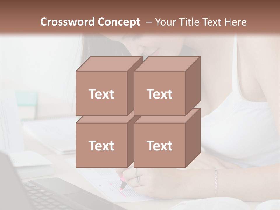 Mature Teenager Smile PowerPoint Template