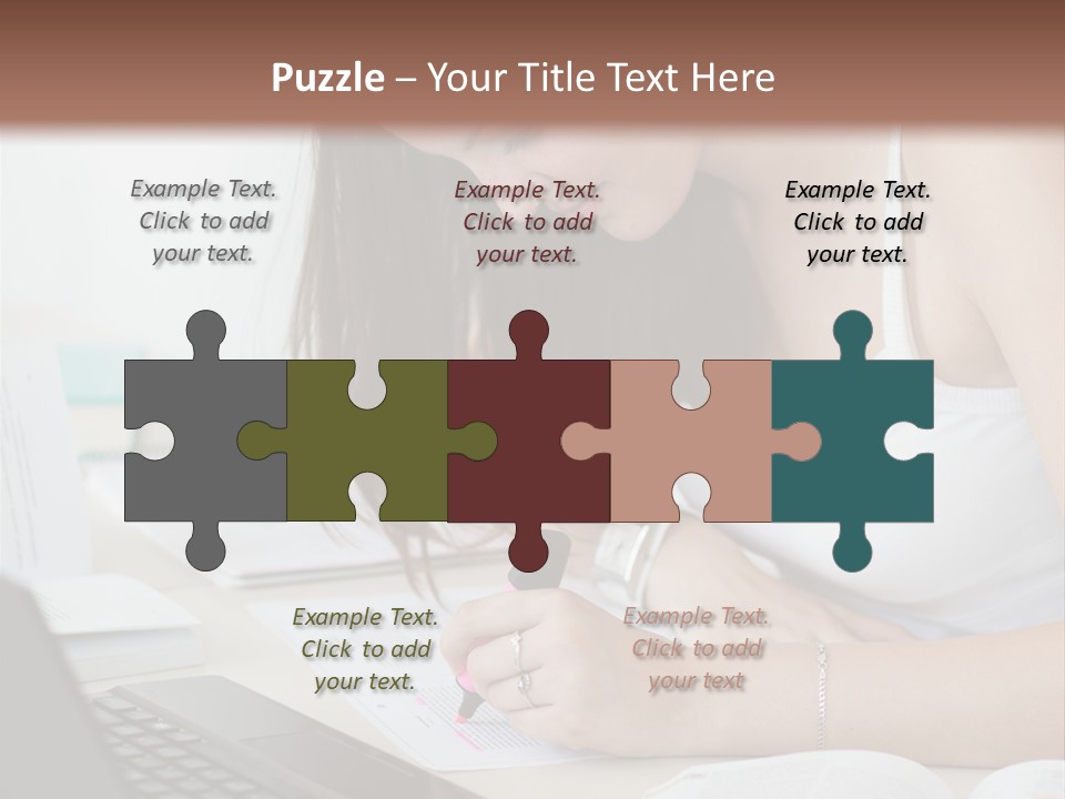 Mature Teenager Smile PowerPoint Template