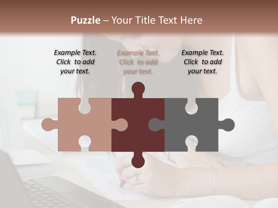 Mature Teenager Smile PowerPoint Template