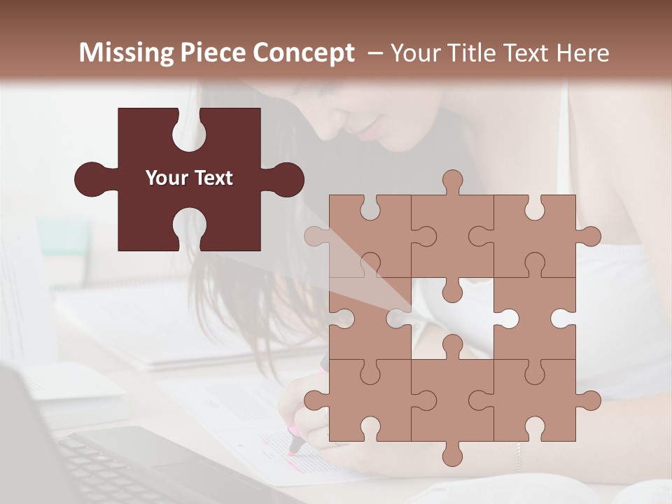 Mature Teenager Smile PowerPoint Template