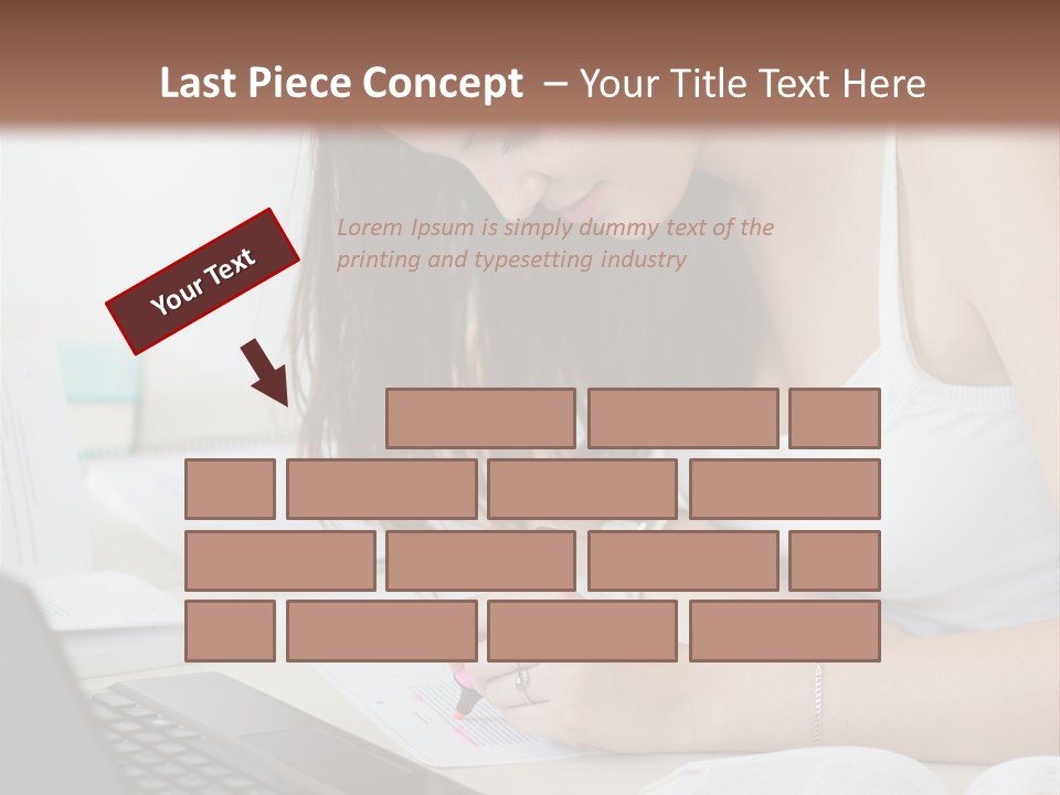 Mature Teenager Smile PowerPoint Template