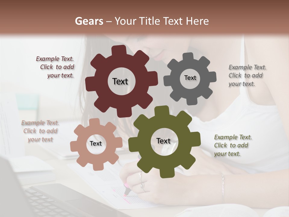 Mature Teenager Smile PowerPoint Template