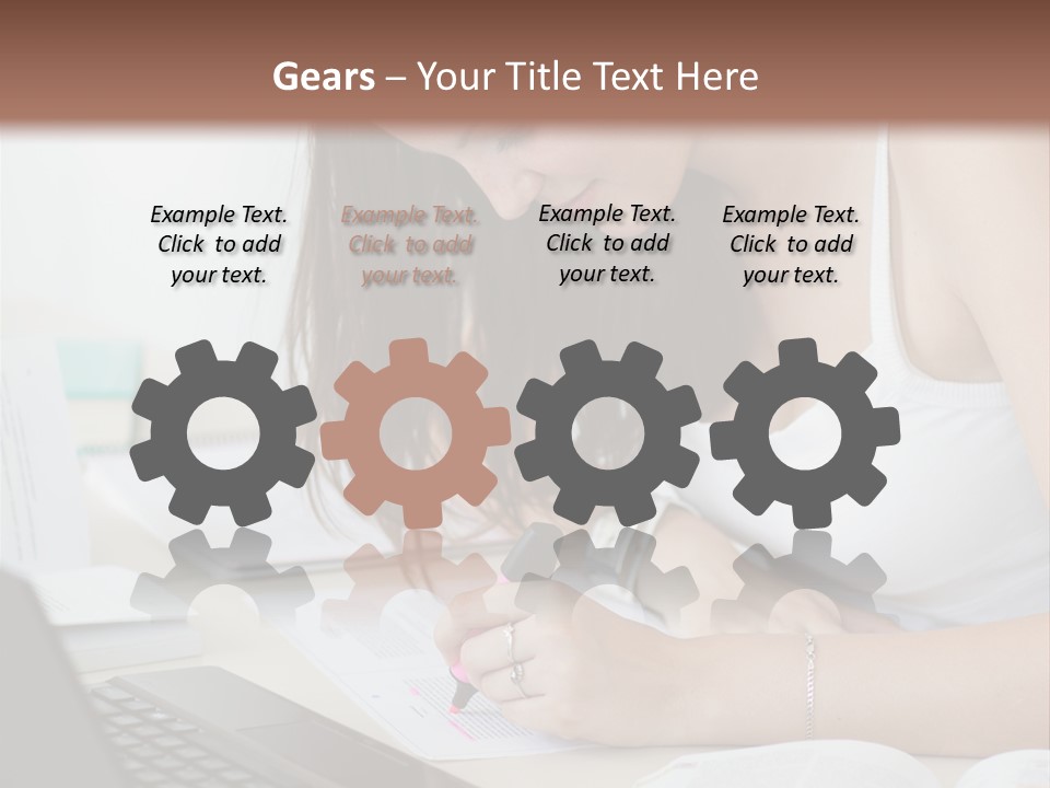 Mature Teenager Smile PowerPoint Template