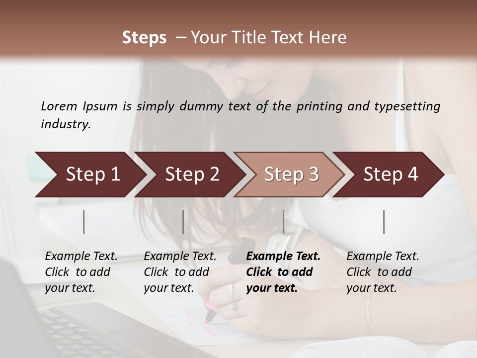 Mature Teenager Smile PowerPoint Template