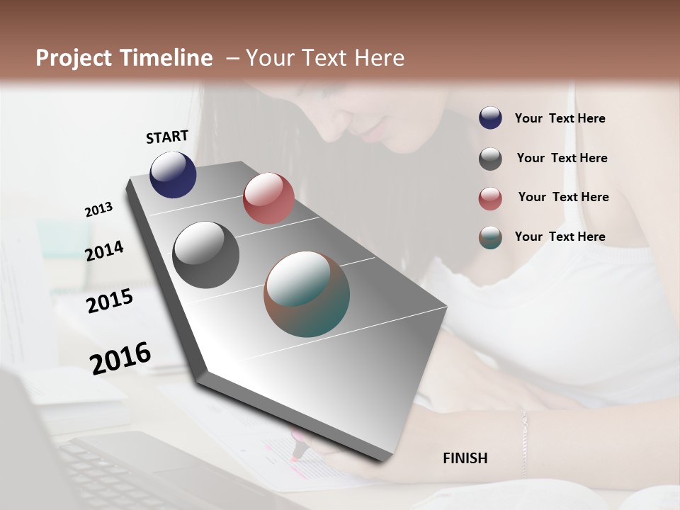 Mature Teenager Smile PowerPoint Template