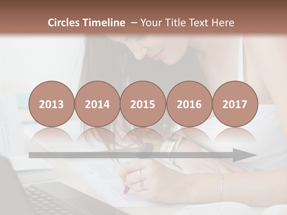 Mature Teenager Smile PowerPoint Template