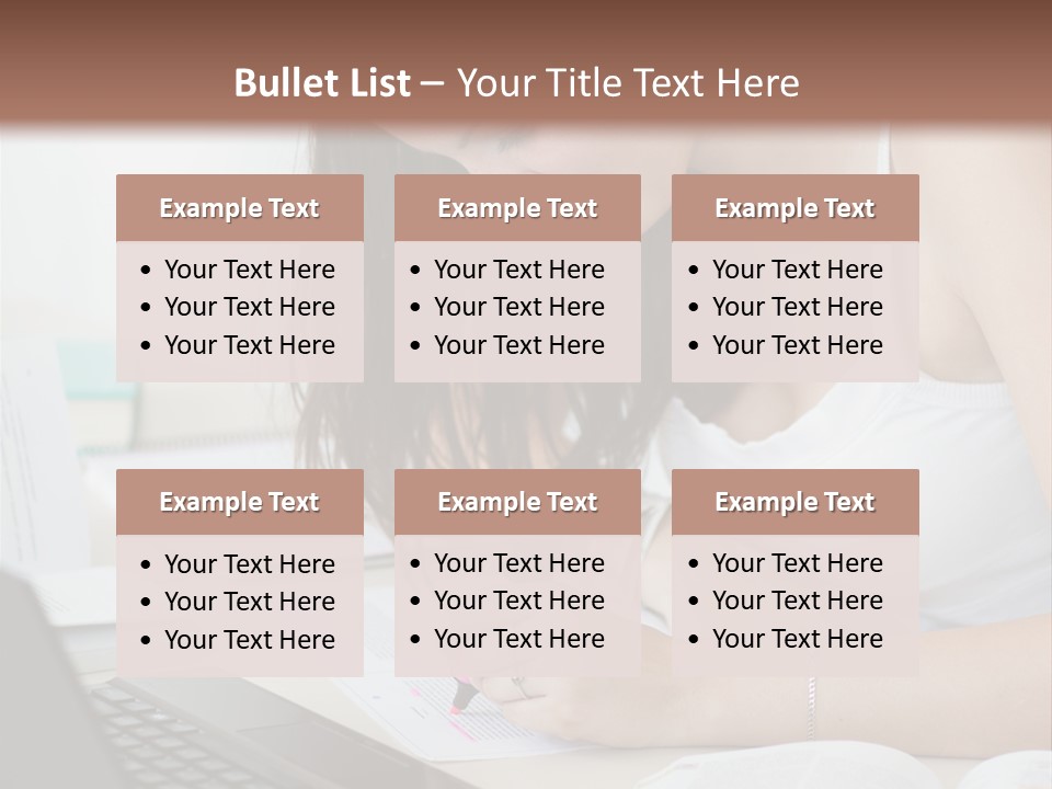 Mature Teenager Smile PowerPoint Template